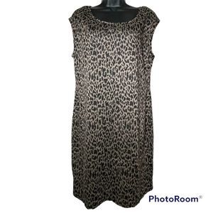 𝅺Nine West Scoopneck Cap-Sleeve sheath dress Large